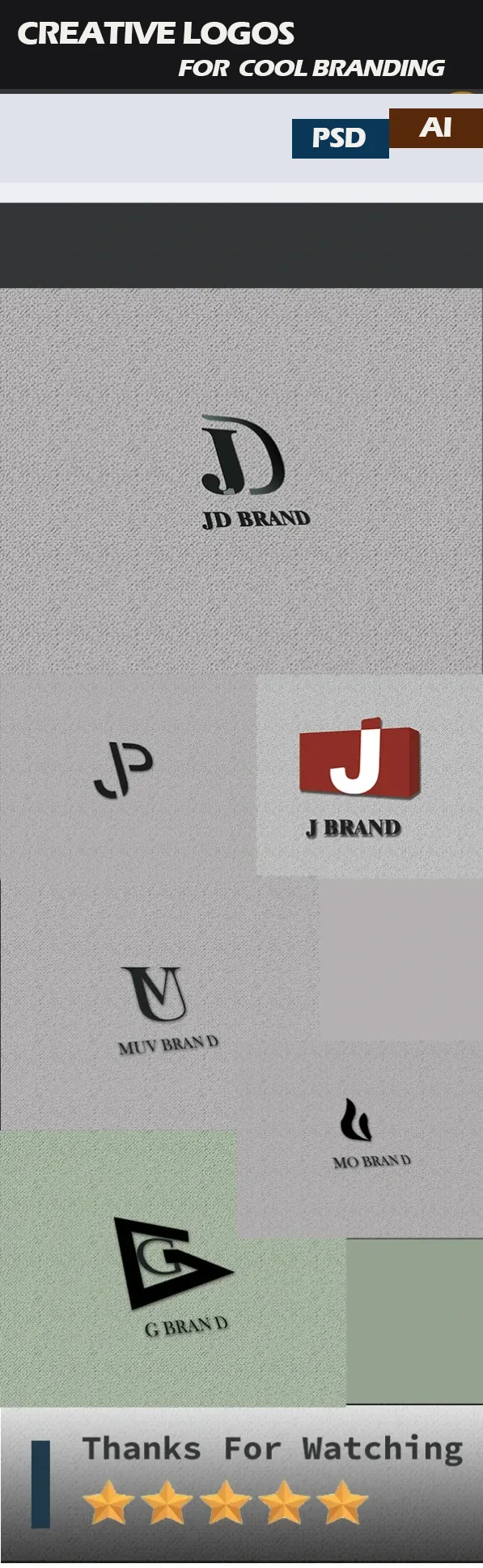 Fashion Monogram Logo Concept Design Showcase