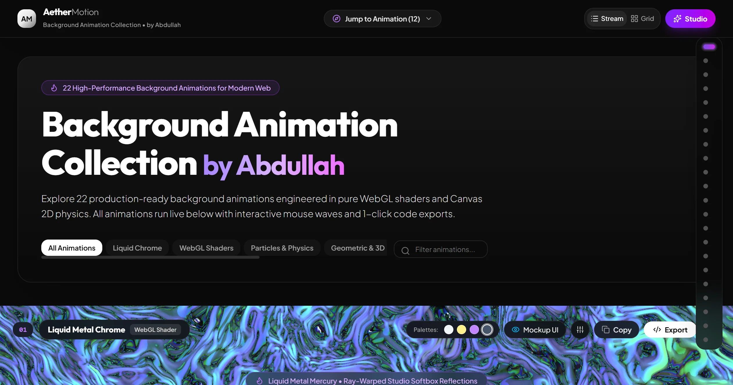 Abdullah Web-animation Experience Preview